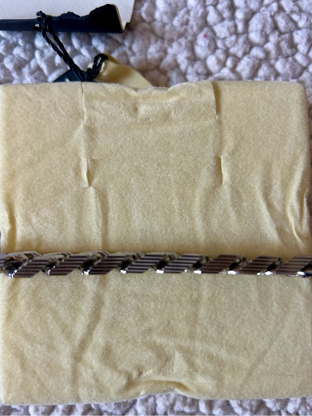 Fendi Palladium Shadow Chain Bracelet with Square Branded Clasp - Size Large - Picture 12 of 14